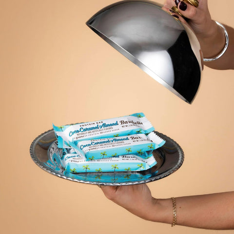 Barebells Protein Bar Coco Caramel Almond USA -  baton proteinowy migdałowo-kokosowy z karmelem i czekoladą