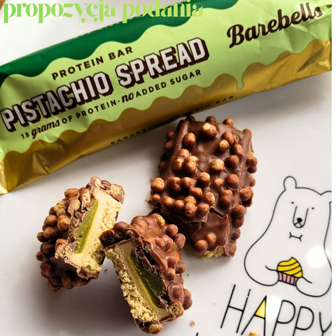 Barebells Protein Bar Pistachio Spread - baton proteinowy w czekoladzie z nadzieniem pistacjowym