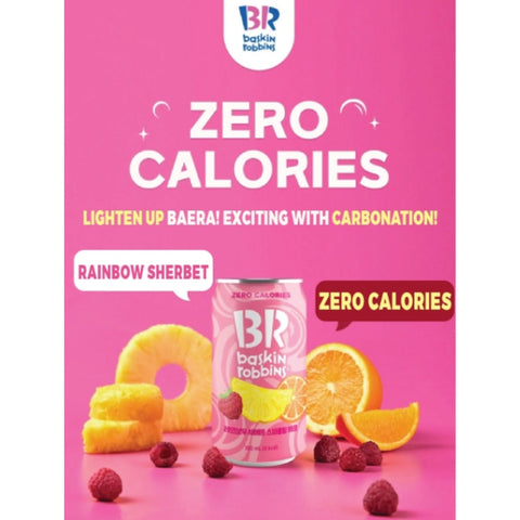 Baskin Robbins Rainbow Sherbet Soda - koreański napój sorbetowy bez cukru