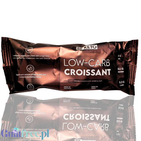 BeKeto  Low-Carb Croissant Double Chocolate Inside & Out -  keto rogalik z nadzieniem czekoladowym 5,2g węglowodanów, 13g białka