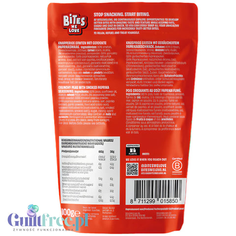 Bites We Love Crunchy Peas Smoked Paprika 100g