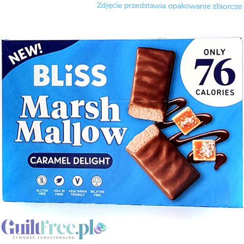 Bliss MarshMallow Caramel Delight - batonik z pianką i karmelem w czekoladzie, tylko 76 kcal