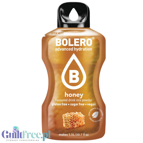 Bolero Drink Honey 9g - napój instant w saszetce ze stewią, smak Miodowy