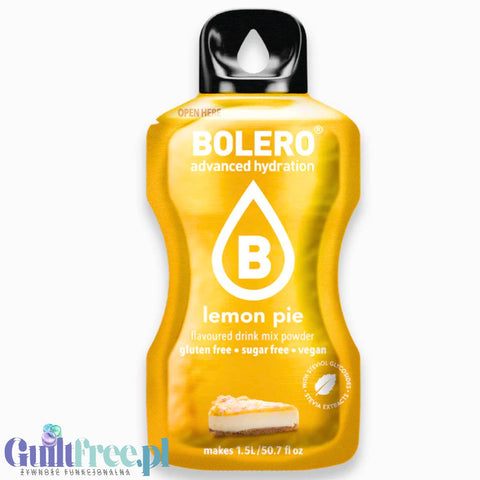 Bolero Drink Lemon Pie 9g - napój w saszetce bez cukru ze stewią,  Kremówka Cytrynowa