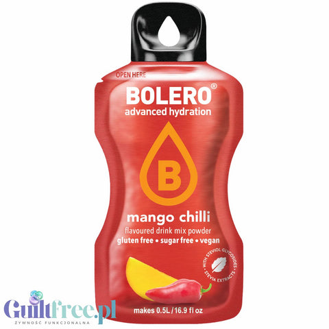 Bolero Drink Mango Chilli  9g - napój w saszetce bez cukru ze stewią,  Mango & Chilli