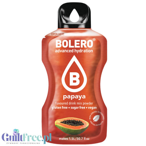 Bolero Drink Stevia Papaya, instant, sachet 9g