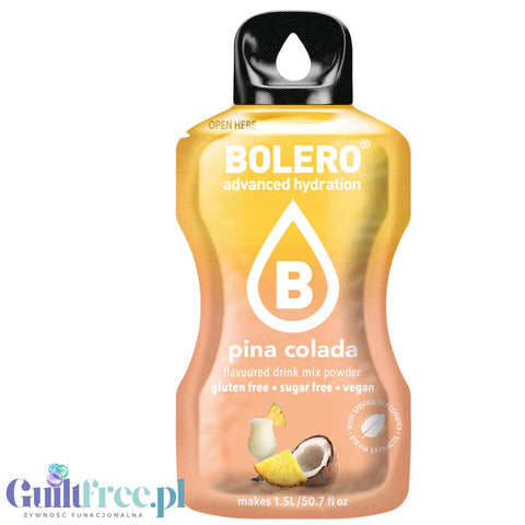 Bolero Drink Piña Colada  9g - napój w saszetce bez cukru ze stewią,  Kokos & Ananas