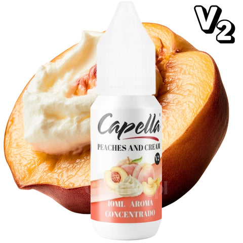 Capella Peaches & Cream V2 - aromat brzoskwiniowo-śmietankowy bez cukru i bez tłuszczu
