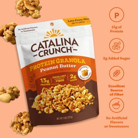 Catalina Crunch Protein Granola, Peanut Butter - rich crunchy sugar-free granola with peanuts, cashews, and almonds