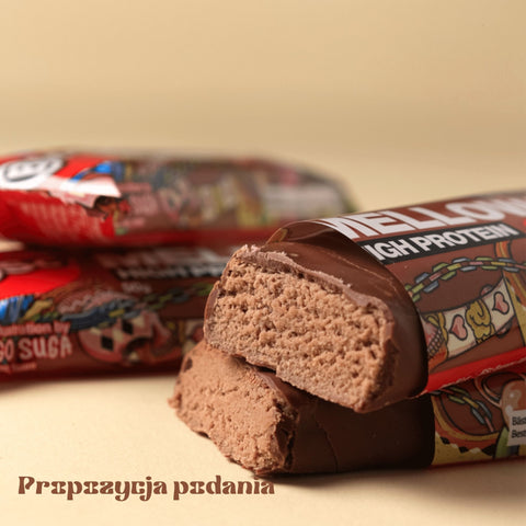 BSc Mellow Bar Chocolate - puszysty baton proteinowy a la marshmallow w czekoladzie 16g białka