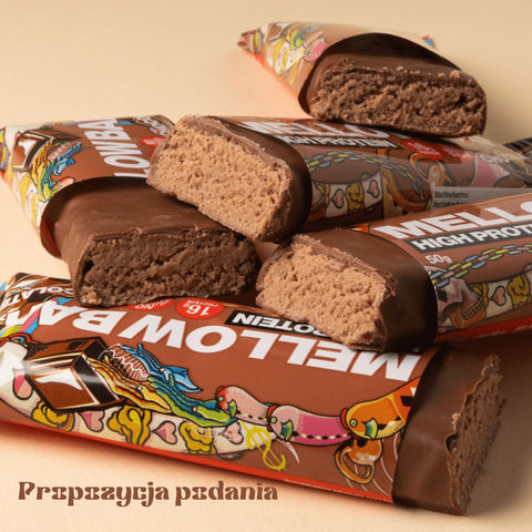BSc Mellow Bar Chocolate - puszysty baton proteinowy a la marshmallow w czekoladzie 16g białka