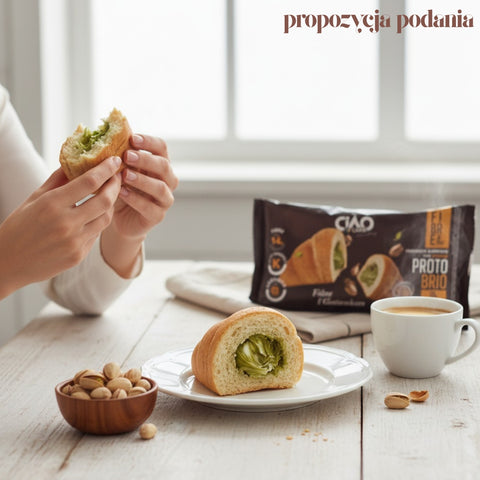 Ciao Carb Protobrio Sweet Pistacchio Stage2 - niskowęglowodanowy croissant z kremem pistacjowym