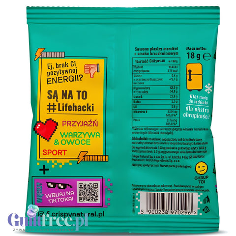 Crispy Natural Thai Carrot - crispy carrot slices peach flavoured