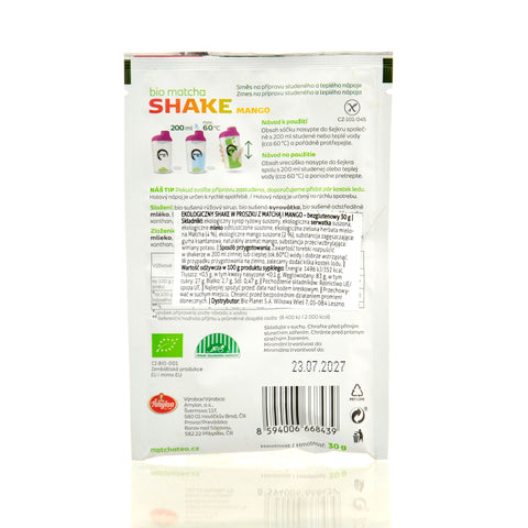 Amylon Bio Matcha Shake Mango - eklologiczny shake w proszku z matchą i mango