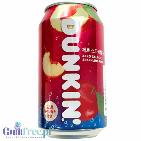 Dunkin Sparkling Plum - gazowany napój śliwkowy z Korei południowej bez cukru