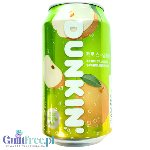 Dunkin Zero Sparkling Pear - gazowany napój gruszkowy z Korei południowej bez cukru