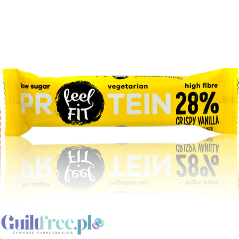 FeelFIT Protein Crispy Vanilla - chrupiący waniliowy baton białkowy 28% białka