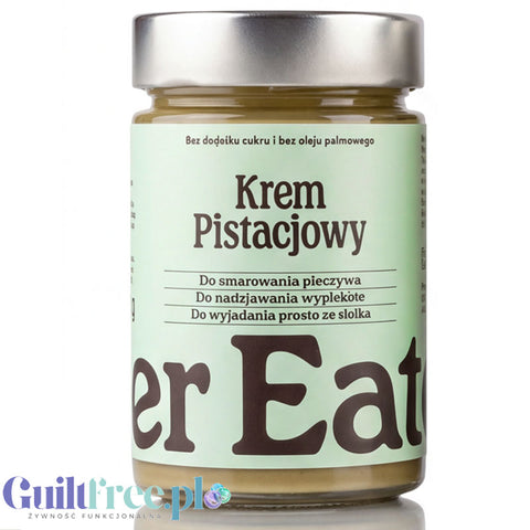 Finer Eaters Krem Pistacjowy 45% bez dodatku cukru i oleju palmowego 400g