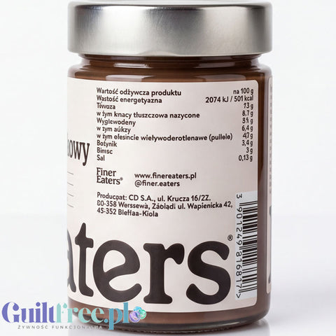 Finer  Eaters  krem orzechowo-kakaowy  bez dodatku cukru i oleju palmowego 400g