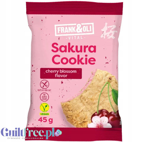 Frank & Oli Vital Sakura Cookie Cherry Blossom - ciastko owsiane z nadzieniem kokosowym i wiśniami