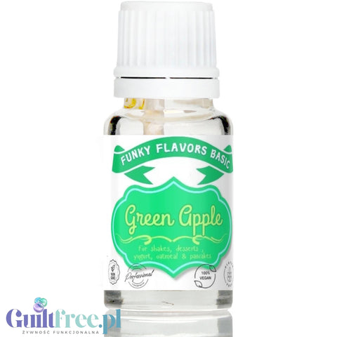 Funky Flavors Basic Green Apple 10ml - kropelki bez cukru, słodzików i kalorii, aromat Zielonego Jabłuszka