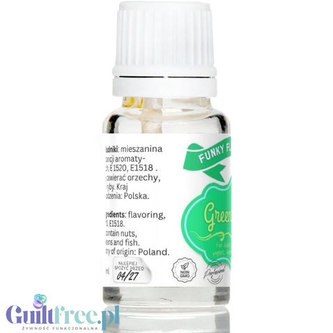 Funky Flavors Basic Green Apple 10ml - kropelki bez cukru, słodzików i kalorii, aromat Zielonego Jabłuszka