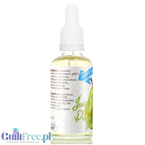 Funky Flavors Sweet Juicy Pear STEVIA - słodzony aromat spożywczy gruszkowy, bez cukru, tłuszczu i kalorii