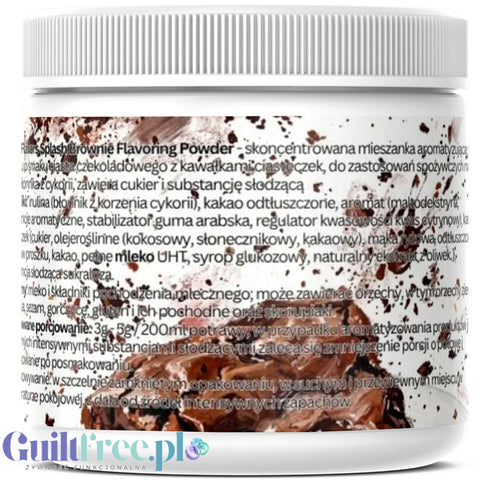 Funky Flavors Splash Brownie 150g - niskokaloryczny proszek smakowy, smak brownie z kawałkami ciasteczek