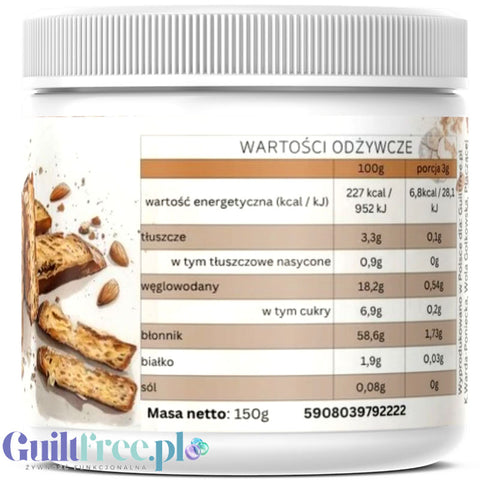 Funky Flavors Splash Cantucci 150g - aromat słodzący w proszku 7kcal, smak ciasteczka migdałowe