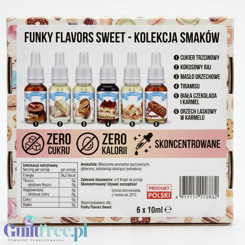 Funky Flavors Sweet 6 x 10ml, Set Testerski Golden Hour Indulgence