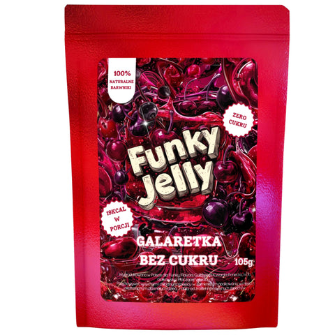 Funky Jelly Cherry Galaretka Wiśniowa x 15 porcji - galaretka bez cukru o smaku wiśniowym