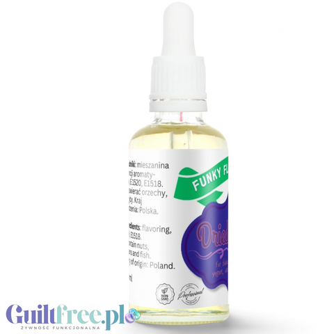 Funky Flavors Basic Dried Plum 30ml - kropelki aromatyzujące o zapachu suszonej śliwki, bez cukru, słodzików i tłuszczu
