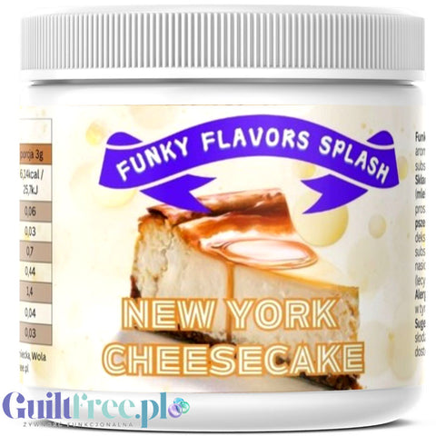Funky Flavors Splash NY Cheesecake 6kcal 200g - błonnikowy aromat słodzący w proszku, sernikowy z krówkami i ciasteczkami