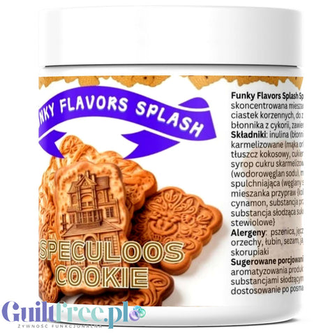 Funky Flavors Splash Speculoos Cookie 50g - błonnikowy aromat słodzący w proszku karmelizowanych herbatników cynamonowych