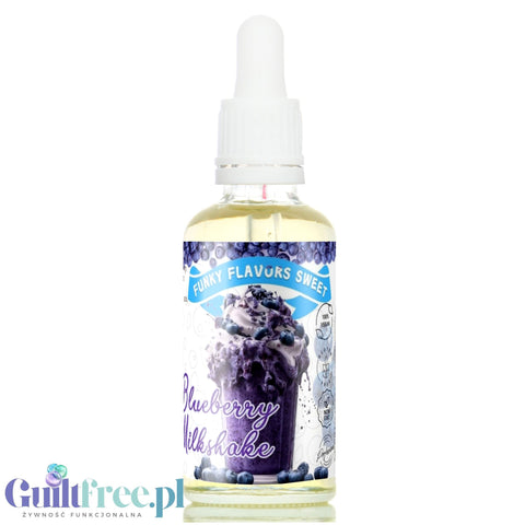 Funky Flavors Sweet Blueberry Milkshake - sweetened concentrated blueberry milkshake flavor without sugar or calories