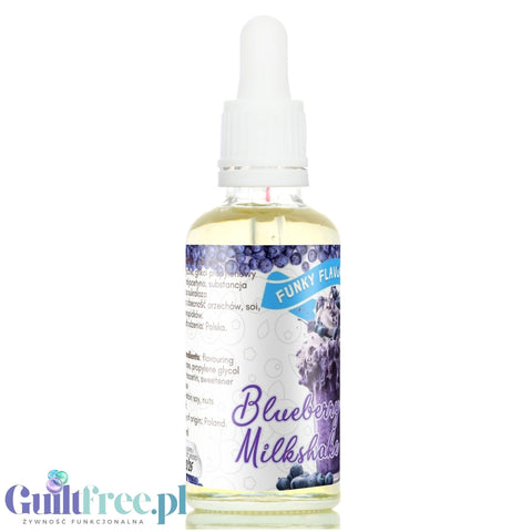 Funky Flavors Sweet Blueberry Milkshake - sweetened concentrated blueberry milkshake flavor without sugar or calories