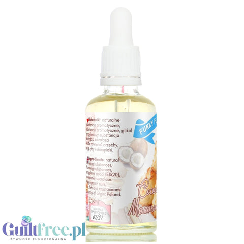 Funky Flavors Sweet Coconut Macaroon - słodzony aromat bez cukru, tłuszczu i kcal, Kokosanka