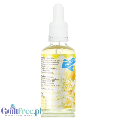 Funky Flavors Sweet White Chocolate & Sorrento Lemon - słodzony aromat musu z białej czekolady z cytryną bez tłuszczu i kalorii