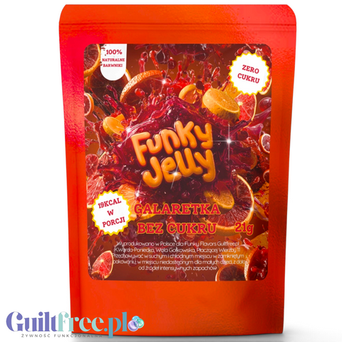 Funky Jelly  Blood Orange x 3 porcje - galaretka bez cukru, smak Czerwona Pomarańcza