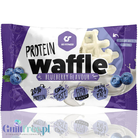 Go Fitness Protein Waffle Blueberry - gofr proteinowy w polewie 206kcal & 12g białka