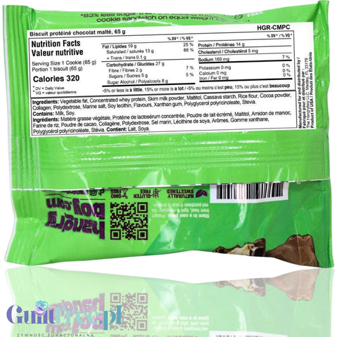 HangryBoy Protein Cookie Chocolate Malted Milk - PRookie ciastko białkowe a la alfajores z kremem i czekoladą