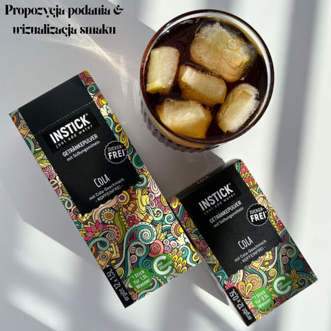 InStick Cola XXL - koncentrat napoju w proszku bez cukru i kcal, duże opakowanie aż na 18L