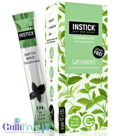 InStick Garden Mint - rozpuszczalna saszetka smakowa do napojów bez cukru, smak miętowy