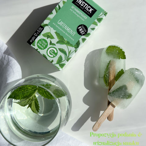 InStick Garden Mint - rozpuszczalna saszetka smakowa do napojów bez cukru, smak miętowy