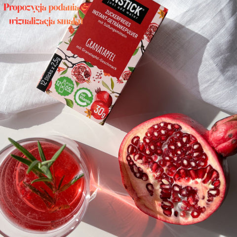 InStick Pommegranate XXL - koncentrat napoju w proszku bez cukru na 18L, smak Owoc Granatu