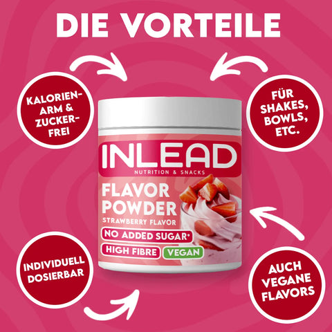 Inlead Flavor Powder Raspberry Yoghurt 90g - błonnikowy aromat słodzący w proszku bez cukru