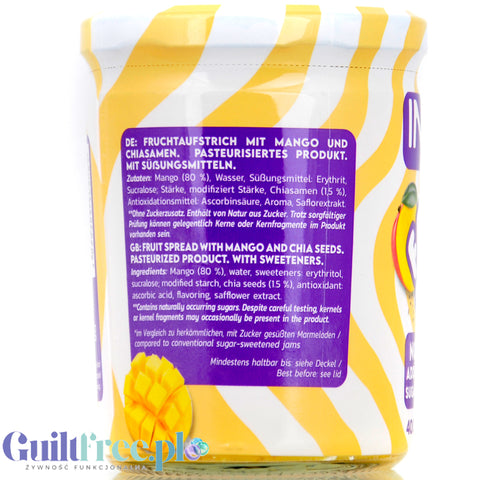 Inlead Fruit Spread Mango Chia - frużelina mango z chia, bez dodatku cukru z erytrolem