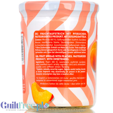 Inlead Fruit Spread Peach - dżem frużelina brzoskwiniowa z erytrolem tylko 51kcal