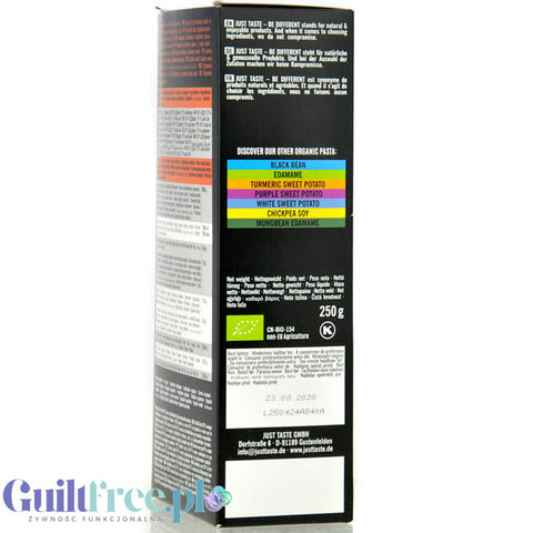 Just Taste Azuki Soy Pasta - bio makaron sojowy z fasoli azuki, 43,5 g białka