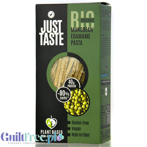 Just Taste Mungbean Edamame Pasta - bio makaron z edamame i fasoli mung, 40,8 g białka